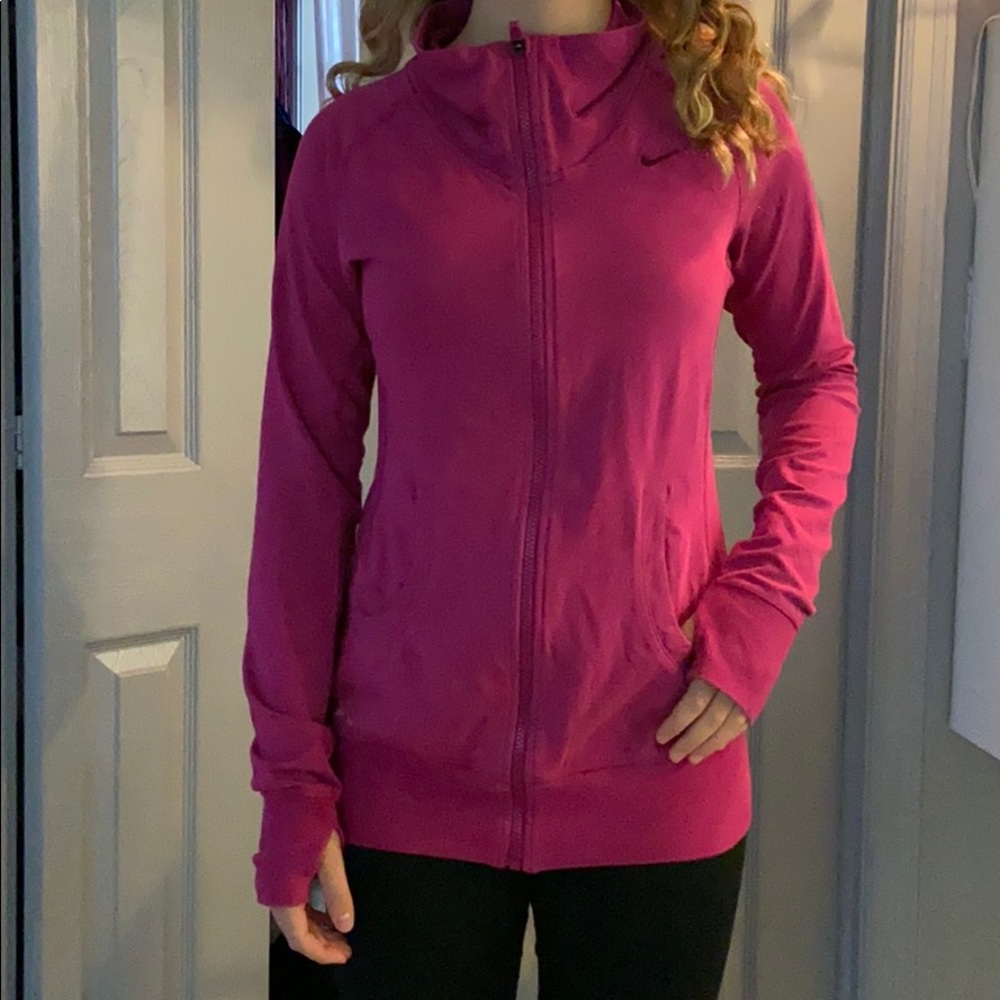 Pink Nike zip-up jacket
